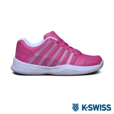 K-Swiss Court Impact輕量網球運動鞋-女-莓紅/銀