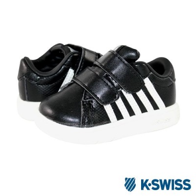 K-Swiss Hoke Strap休閒運動鞋-童-黑/白